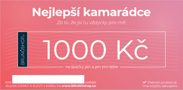 BRUNOshop.cz Elektronický poukaz PRO KAMARÁDKU 1 000 Kč