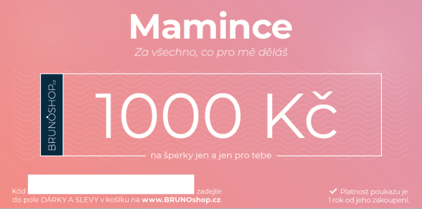 BRUNOshop.cz Elektronický poukaz PRO MAMINKU 1 000 Kč