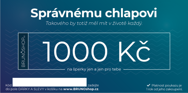 BRUNOshop.cz Elektronický poukaz PRO SPRÁVNÉHO CHLAPA 1 000 Kč