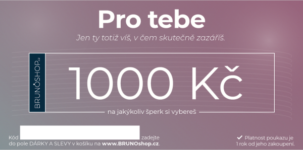 BRUNOshop.cz Elektronický poukaz PRO TEBE 1 000 Kč