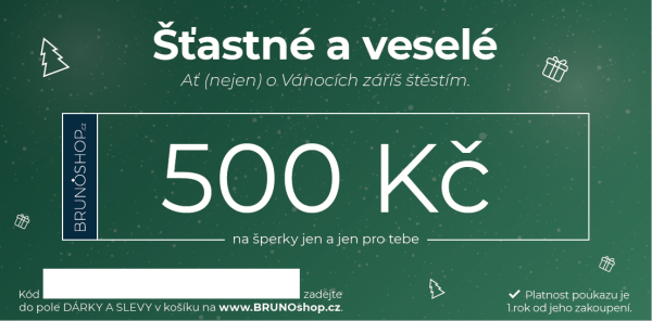 BRUNOshop.cz Elektronický poukaz VÁNOČNÍ 500 Kč