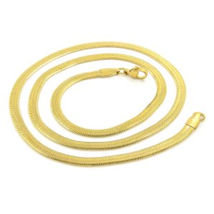 BRUNOshop.cz S1674 Plochý skládaný řetízek SNAKE II GOLD 50/0